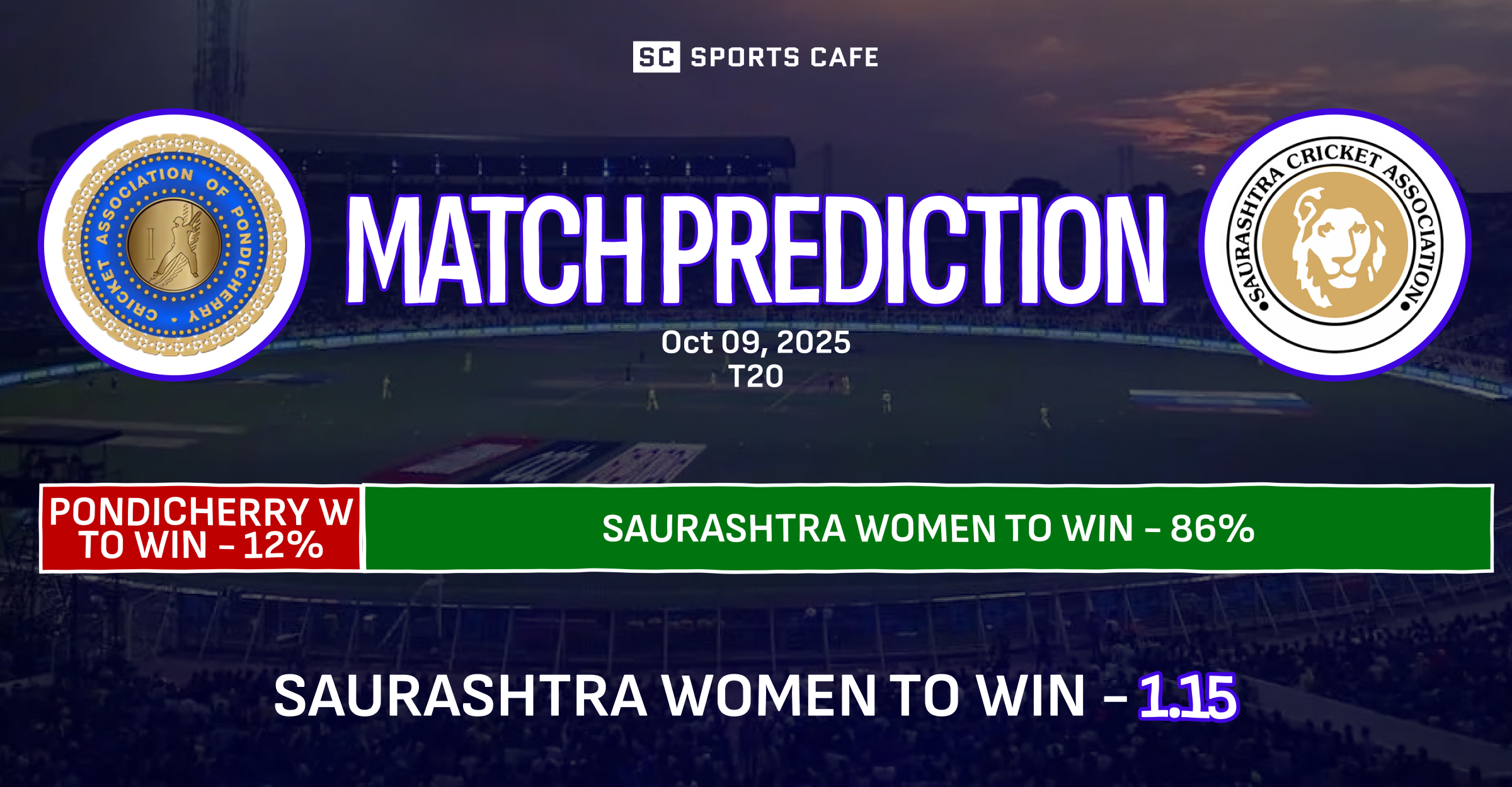 Pondicherry Women vs Saurashtra Women Match Prediction